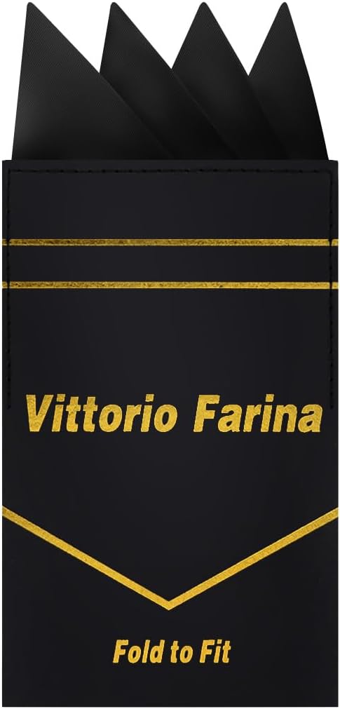 Vittorio Farina Men&#39;s Pre-Folded Pocket Square: Four-Point