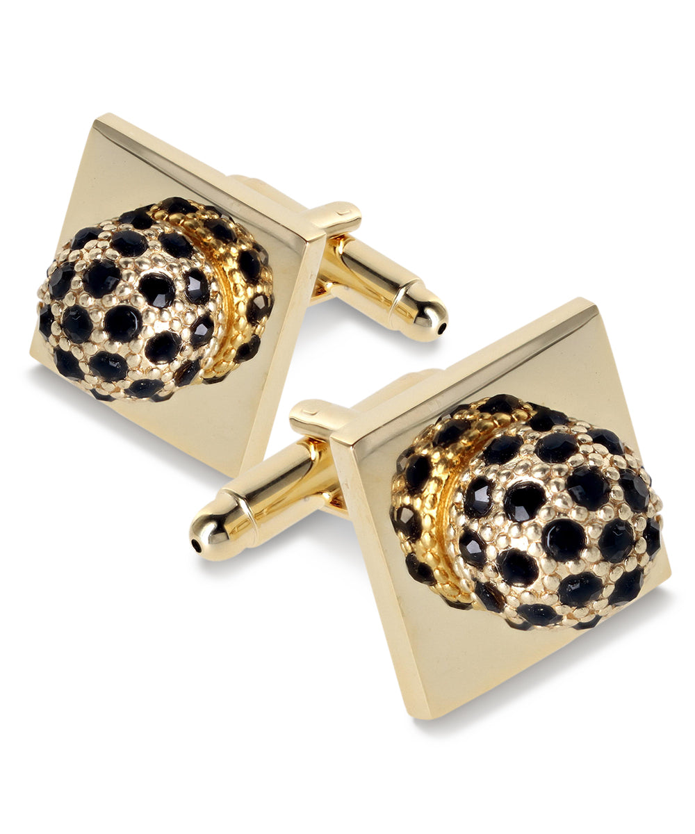 Vittorio Vico Studded Colorstone Crystal Flower Cufflinks: CL12XX Series