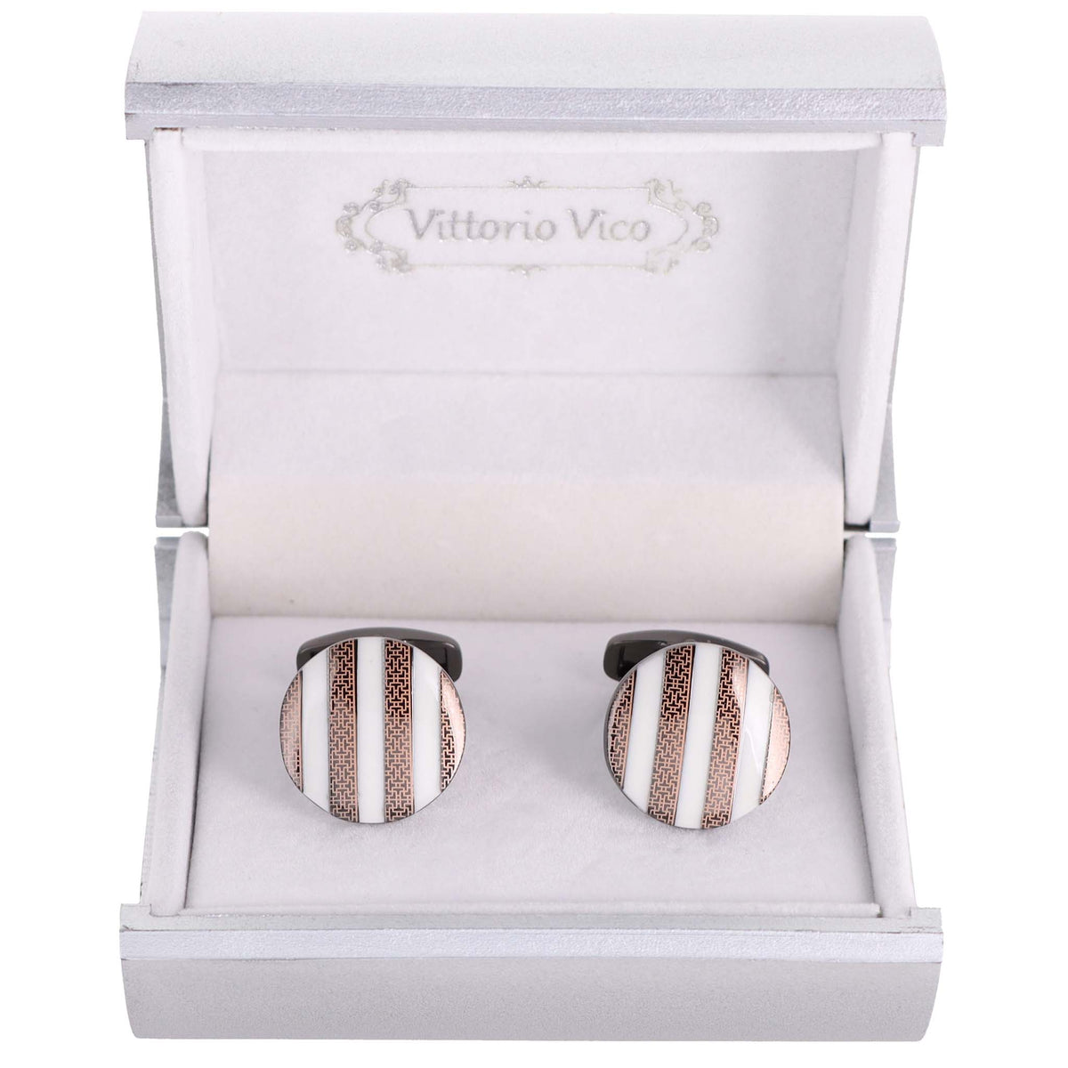 Vittorio Vico Gold &amp; Silver Oversized Cufflinks (CL2000 Series Ver. 02) - cl-2074 - Classy Cufflinks