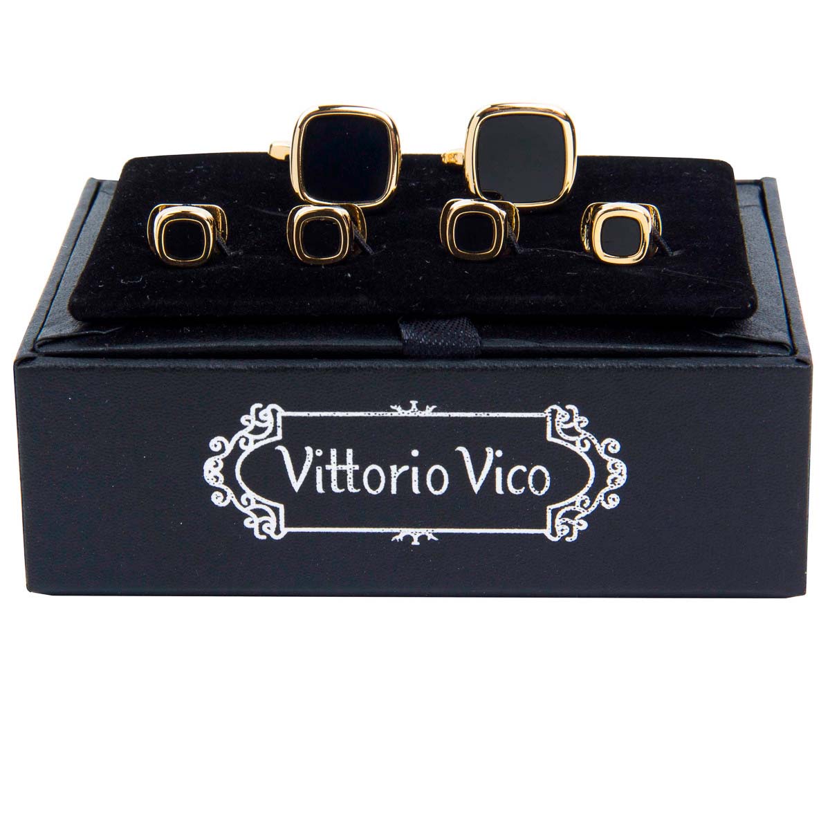 Vittorio Vico Men&#39;s Gold Cufflink &amp; Stud Sets in Gift Box