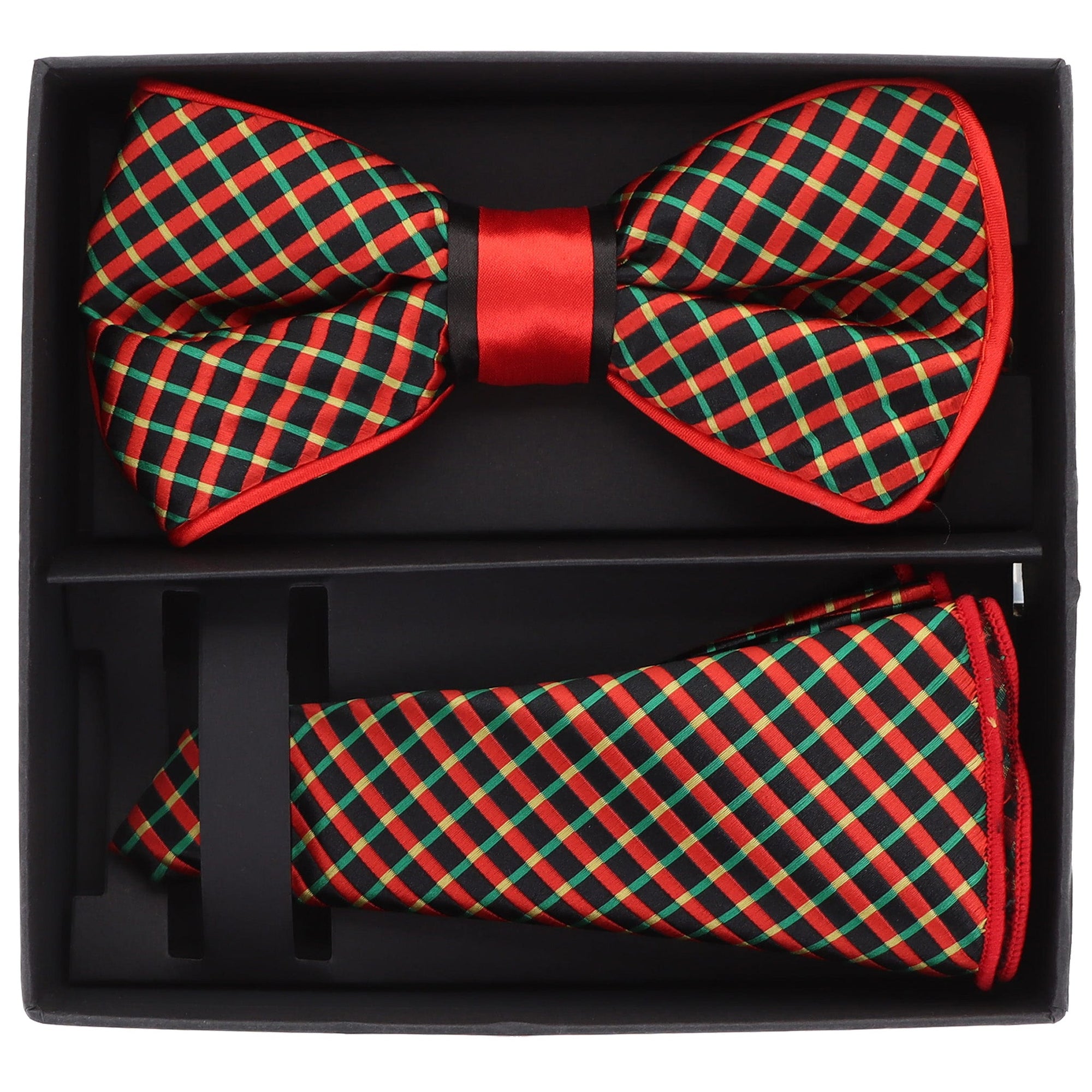 Vittorio Farina LIMITED EDITION Piping Bow Tie & Round Pocket Square by Classy Cufflinks - pbh-21012 - Classy Cufflinks